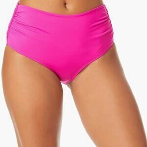Anne Cole Convertible High Waist Bottoms Swimsuit Hibiscus Size L 7623